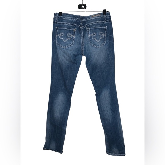 Express Vintage ReRock Dark Faded Wash Low Rise Skinny Jean Size 6 - Picture 1 of 8